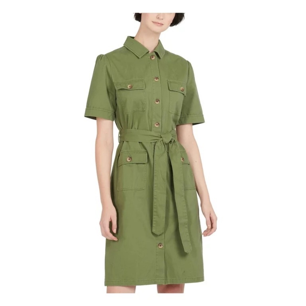 Green Barbour Shirtdress Size 10, like-new